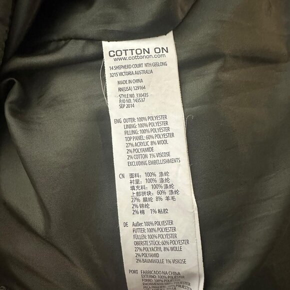 Nineteen Ninety One Vest Mens M Olive/plaid Polyester Hooded Full Zip Pockets - Picture 8 of 9